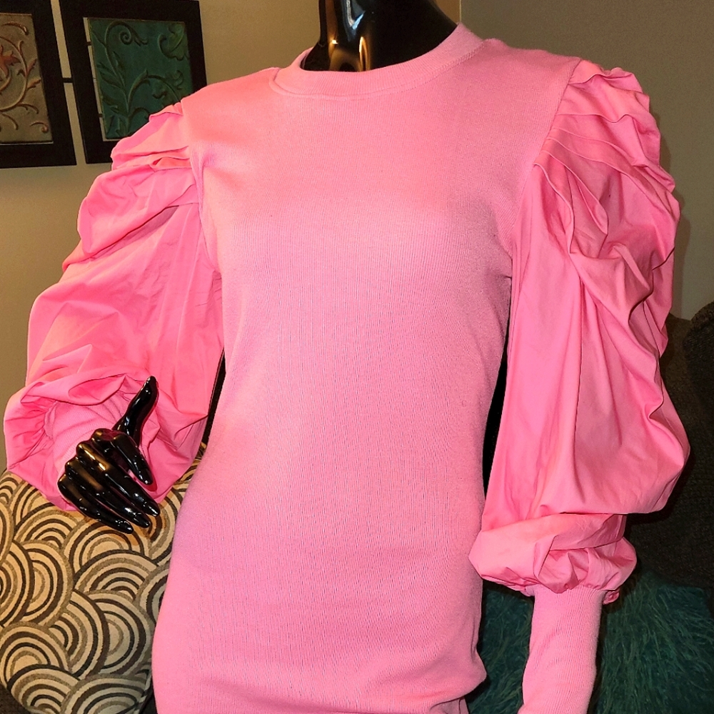 🔥Super Fab Puffy Sleeve Pink Dress!